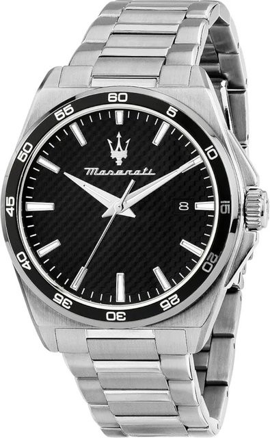 Maserati Herrenuhr Velocità, Quarz, Edelstahl, 41 mm, Schwarz, 10 ATM - Bild 1