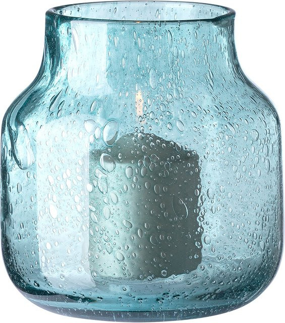 Glasvase Solea von Fink in Petrol, H 19 cm, B 19 cm - Bild 1