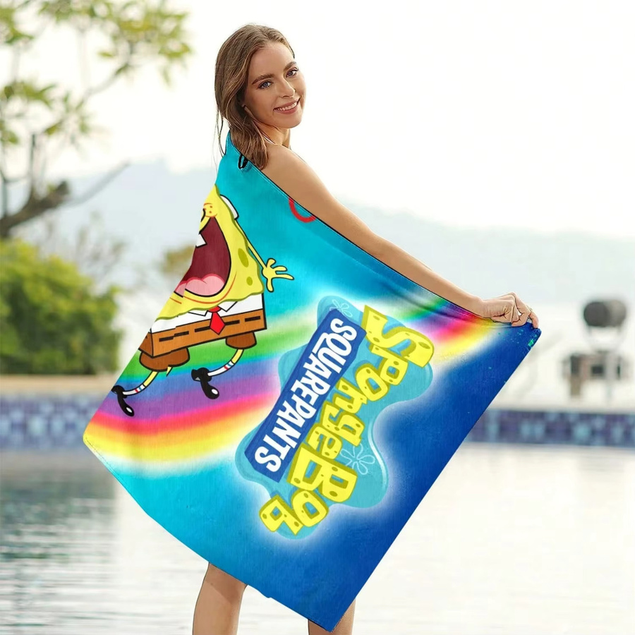 Potdemiel SpongeBob Strandtuch in Multicolour, hochsaugfähiges Badetuch für Strand und Badezimmer - Bild 2
