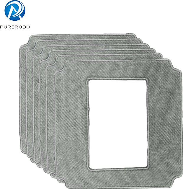 Purerobo Fensterputzroboter-Tuch Grau, Ersatz-Mopp für W-S3, W-S3S, W-S8S, W-S9S, B/B: 24 x 24 cm - Bild 1