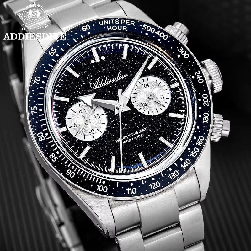ADDIESDIVE Chronographenuhr, Edelstahl, Quarz, Herren - Bild 4