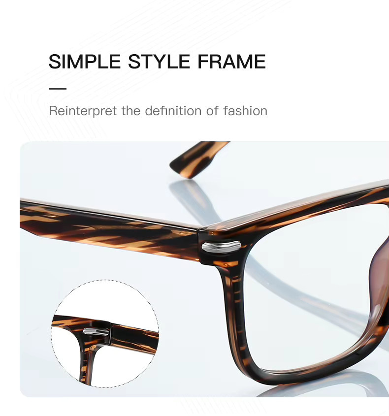 JMISUS Korrektionsbrille, quadratisch, Acetat, braun, Herren - Bild 1