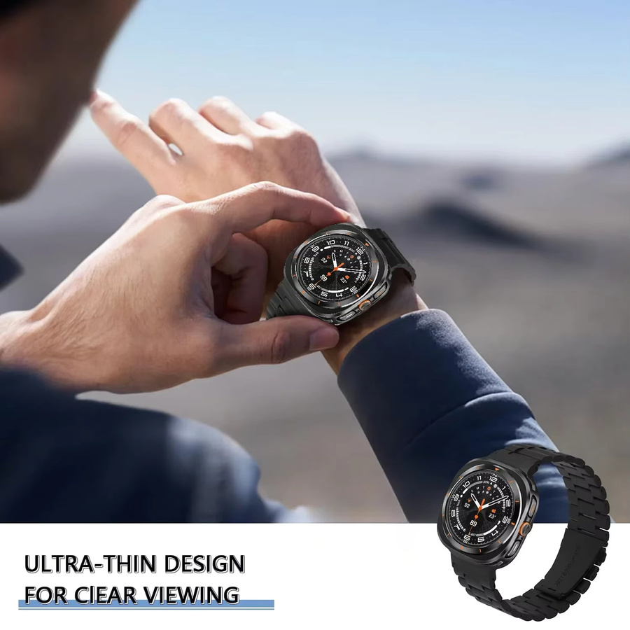 CAOWTAN Schutzhülle für Samsung Galaxy Watch Ultra, 47 mm, Schwarz Weiß, Unisex - Bild 5