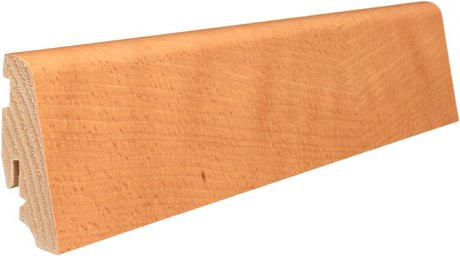 HARO Sockelleiste aus Buche in Braun mit Kabelkanal und Clip-Befestigung, L: 220 cm, H: 5,8 cm, T: 19 cm - Bild 1