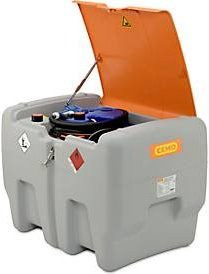 CEMO DT-Mobil Easy Combi Mobile Tankstelle in Grau und Orange mit Elektropumpe CENTRI, 440/50 l, B: 118 cm, T: 80 cm, H: 85 cm - Bild 1