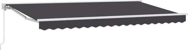 vidaXL Einziehbare Markise Anthrazit aus Polyester und Metall B/T/H: 350 x 200 x 165 cm - Bild 1
