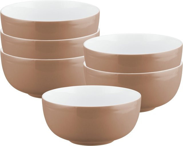 Seltmann Weiden Müslischalen Liberty Pure Colors Beige, 6er Set, Durchmesser: 15 cm - Bild 1