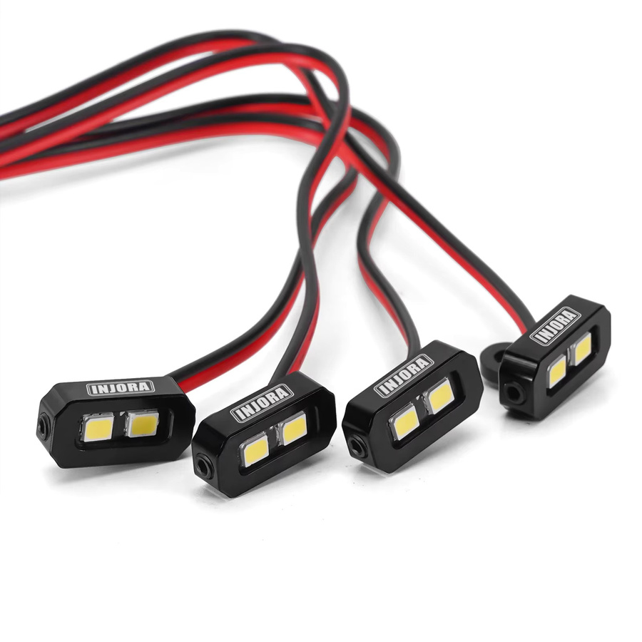 INJORA 4LED Rock Lights Kit, Zubehör, Weiß, Gelb, Schwarz - Bild 2