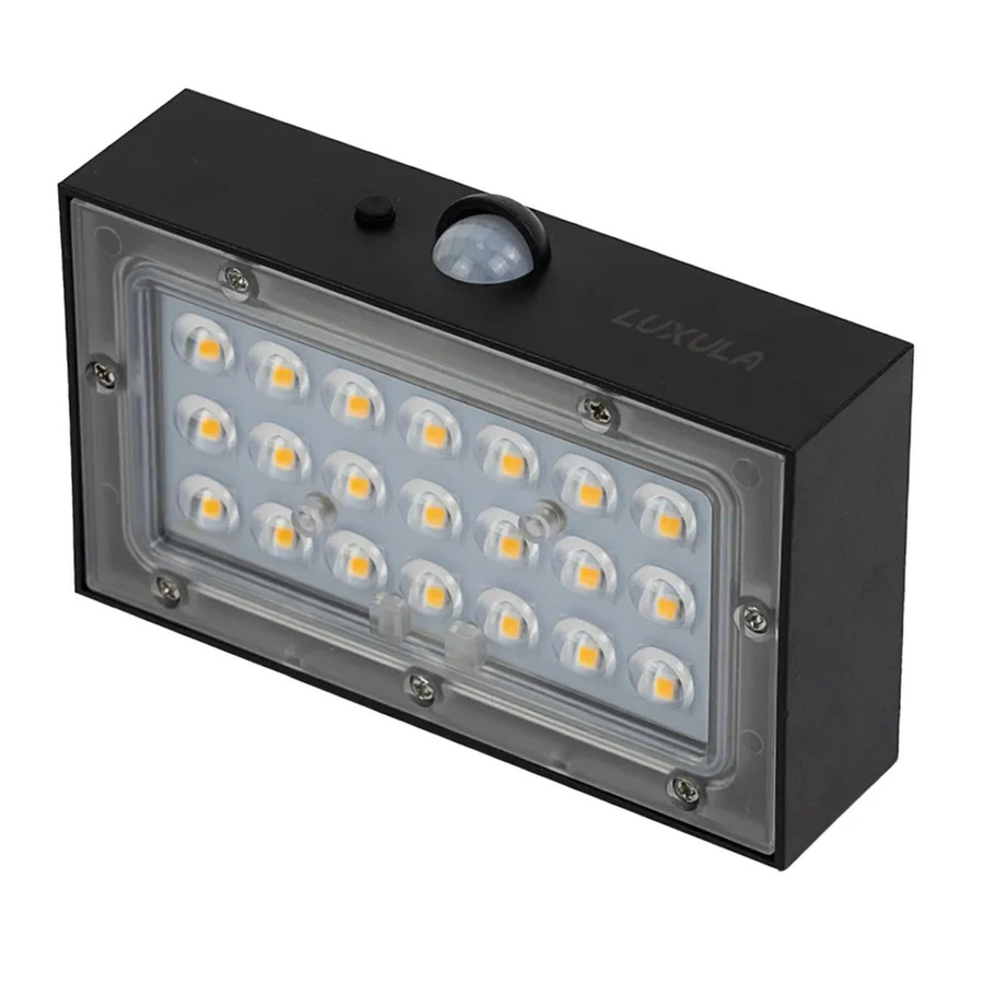 LUXULA Solar Wandleuchte Schwarz mit Bewegungsmelder, 350lm, 3000K Warmweiß, Up/Down Design, IP65 wetterfest - Bild 2