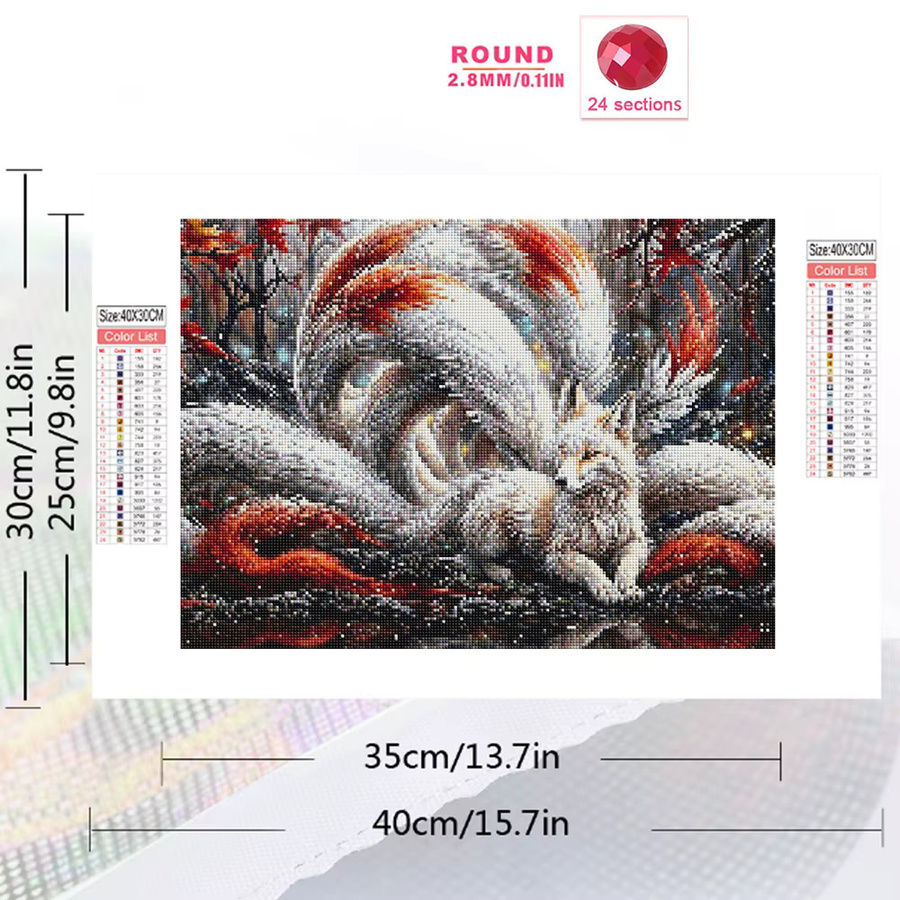 Evershine Diamant Malerei Fuchs Tier, Mosaik DIY Acryl Handwerk - Bild 2