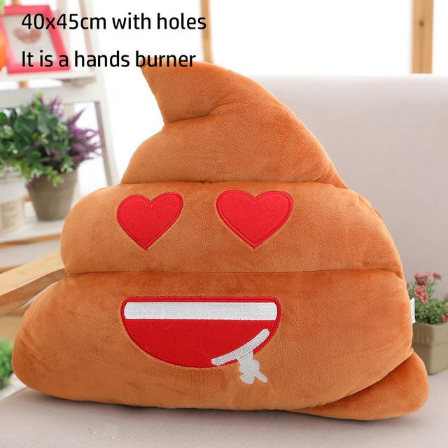 Yiran Toy Cartoon Poop Plüschkissen braun, 45 cm Durchmesser - Bild 1