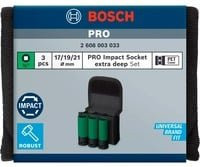 Bosch PRO Impact Steckschlüsseleinsatz-Set 1/2", 3-teilig, schwarz aus Edelstahl - Bild 2