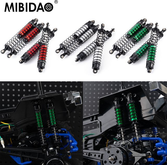 MIBIDAO Aluminium-Stoßdämpfer, 94 mm 114 mm, für 1/10 Tamiya Clod Buster 1/12 Tamiya 57409 Lunchbox RC Crawler Car - Bild 1