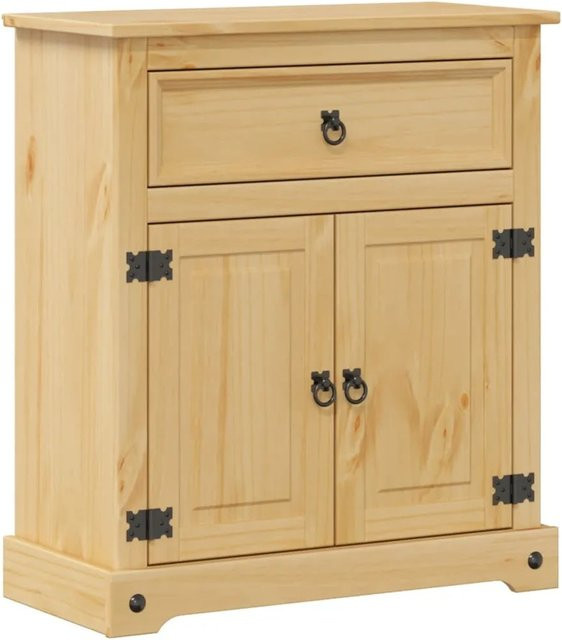 vidaXL Badschrank Corona aus massivem Kiefernholz in Braun, B/T/H: 70 x 33 x 80 cm - Bild 1