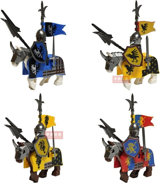 Hasbro Ritter, Mittelalterliche Militärburg Soldatenfiguren Bausteine, Kunststoff, Bunt / Mehrfarbig - Bild 1