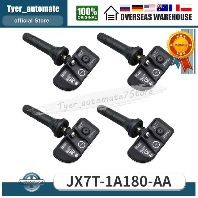 GANGLE TPMS-Reifendrucksensor 315 MHz JX7T-1A180-AA in Schwarz für Ford Escape Explorer Police Interceptor Utility Transit 150 und Lincoln Aviator - Bild 1