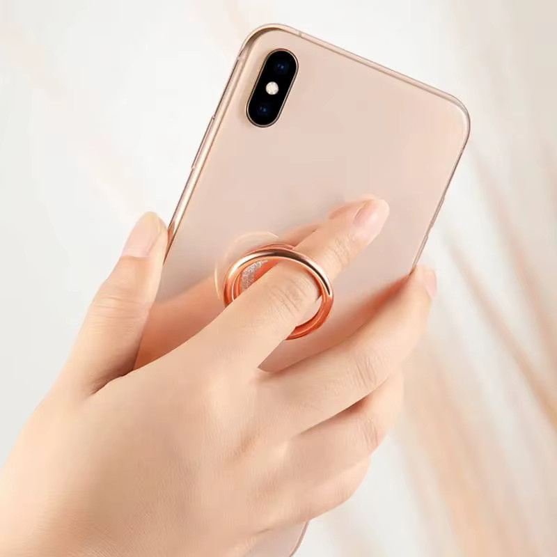 Glitzernder Ring-Halter für Xiaomi und iPhone in Gold - Bild 1