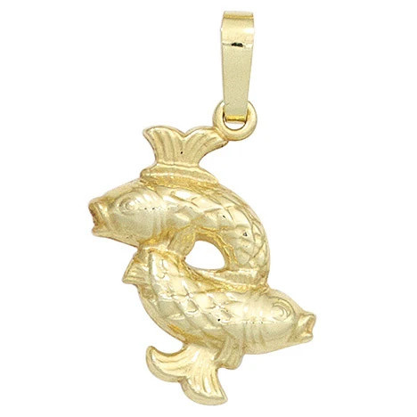 Colfem Anhänger Sternzeichen Fische, 333 Gelbgold, Unisex - Bild 1