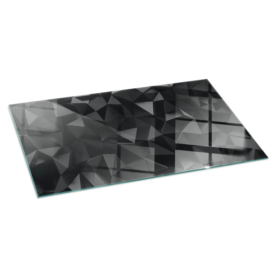 Tulup Glasplatte für Kamin als Funkenschutzplatte in Schwarz, B/H: 140 x 70 cm - Bild 2
