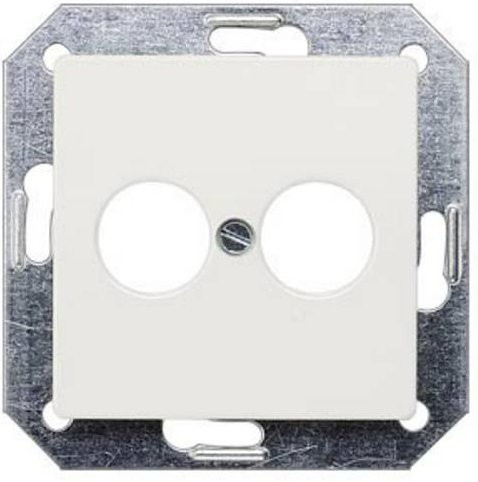 Siemens DELTA i-system Abdeckplatte für Kleinsteckverbinder in Titanweiß, B/B: 5,5 x 5,5 cm - Bild 1