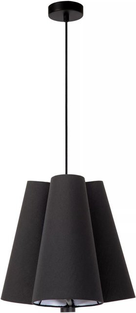 Licht-Erlebnisse Hängeleuchte Modern Schwarz 3-Flammig aus Metall und Stoff Breite: 34 cm - Bild 1