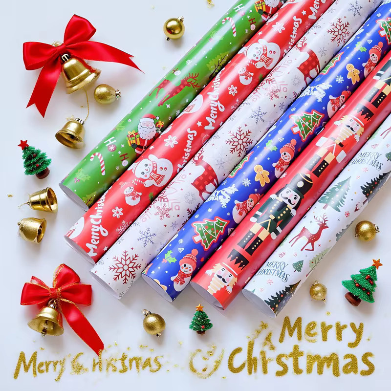 5er Set Weihnachtsgeschenkpapier und Seidenpapier in Mehrfarbig für Weihnachtsgeschenke - Bild 2