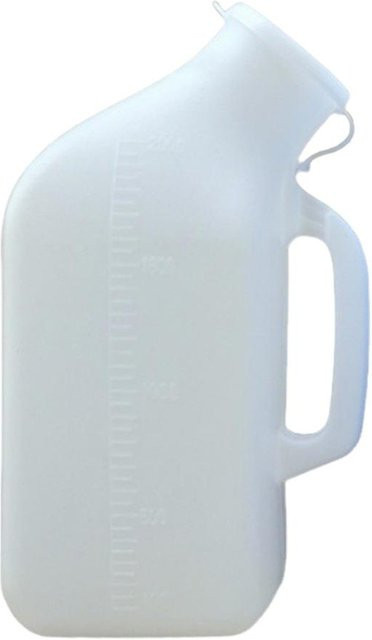 Tragbares Urinal mit Deckel von Renran, weiß, 2000 ml Kapazität - Bild 1