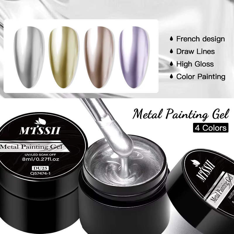 Mtssii Metallic Nagelgel Set, Gold, Silber, Rose Gold - Bild 4