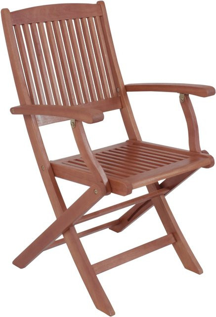 Garden Pleasure Klapparmstuhl Stockholm 2er-Set aus Eukalyptusholz in Braun - Bild 1