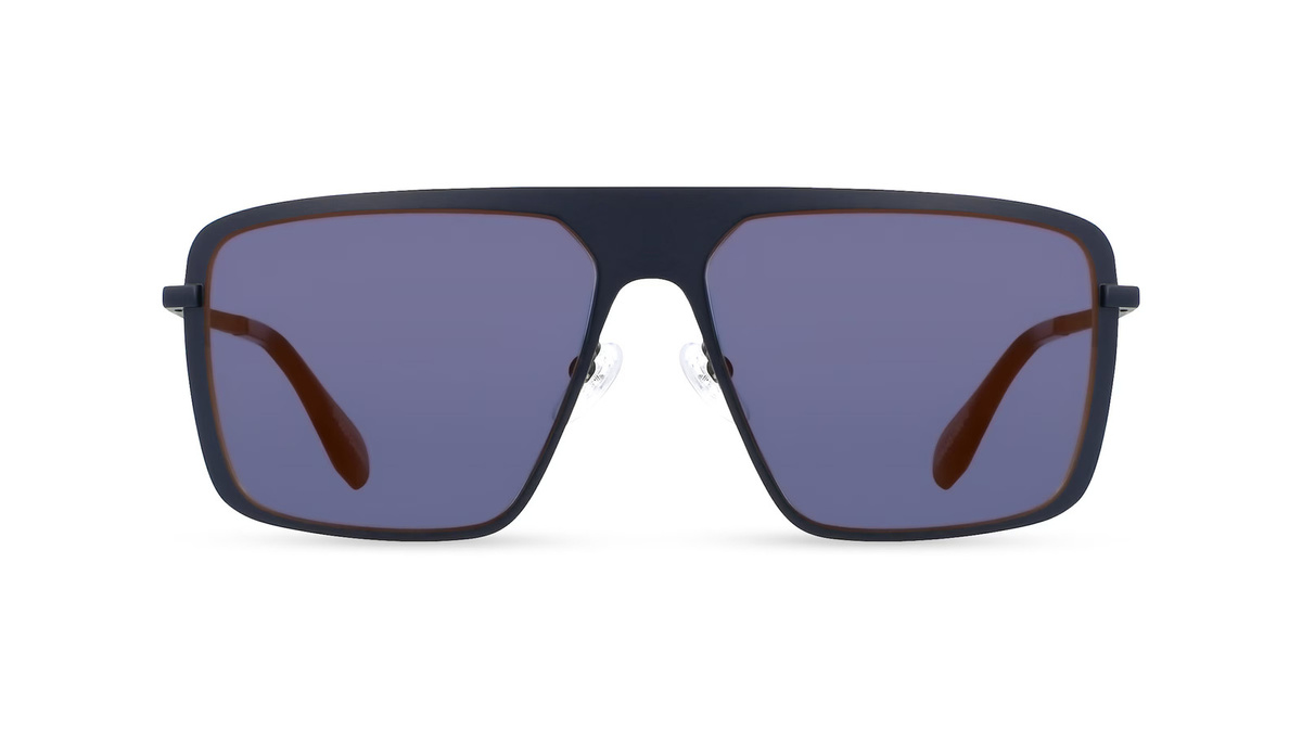adidas Originals OR0036 Sonnenbrille, Vollrand, Quadratisch, Metall, blau, Herren - Bild 1
