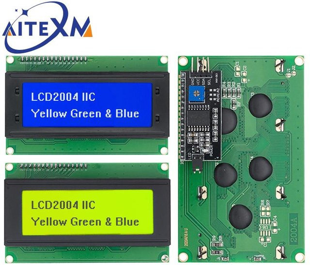 AITEXM ROBOT LCD2004 Serielles LCD-Modul mit I2C Schnittstelle und blauer grüner Hintergrundbeleuchtung für Arduino UNO R3 MEGA2560 - Bild 1