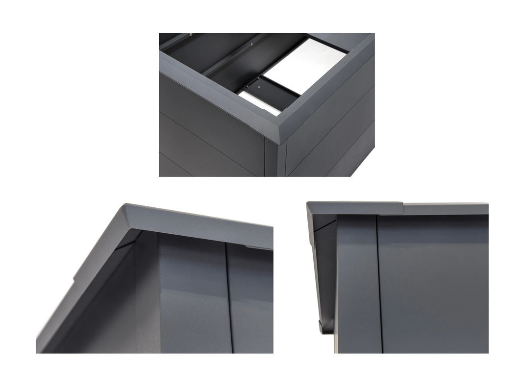 PLATS Hochbeet mit Schneckenkante aus Stahl in Anthrazit und Grau, B/T/H: 150 x 850 x 75 cm - Bild 4