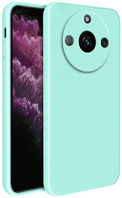 Flüssigsilikon Schutzhülle für OPPO Realme 11 Pro Plus, Realme 11 Pro Pro+ 5G in Grün mit quadratischem Kamera-Schutz - Bild 1
