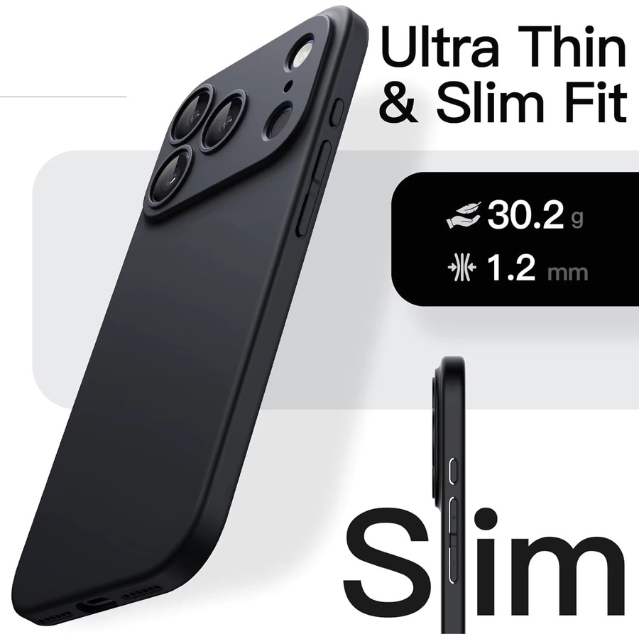 Stoßfeste TPU-Hülle von AIHNBG in Schwarz für iPhone 11 bis iPhone 17 Pro Max Softcover Rückseite - Bild 3