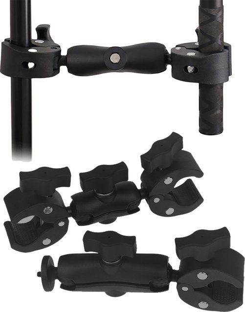 Insta360 Super Clamp Lenkerhalterung für Fahrrad und Motorrad in Schwarz, passend für Insta360 X3 und X4 Action Cameras - Bild 1