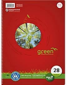 Ursus Green Collegeblock DIN A4 mit 160 Blatt, 5mm kariert, weiß - Bild 1
