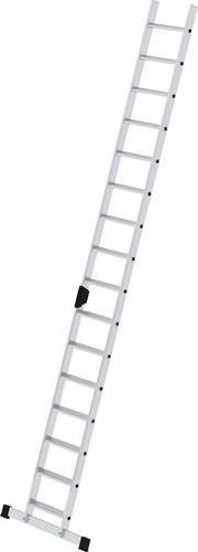 MUNK Günzburger Steigtechnik Aluminium Anlegeleiter mit Traverse und Ergo-Pad in Silber, Arbeitshöhe max. 5,3 m - Bild 1