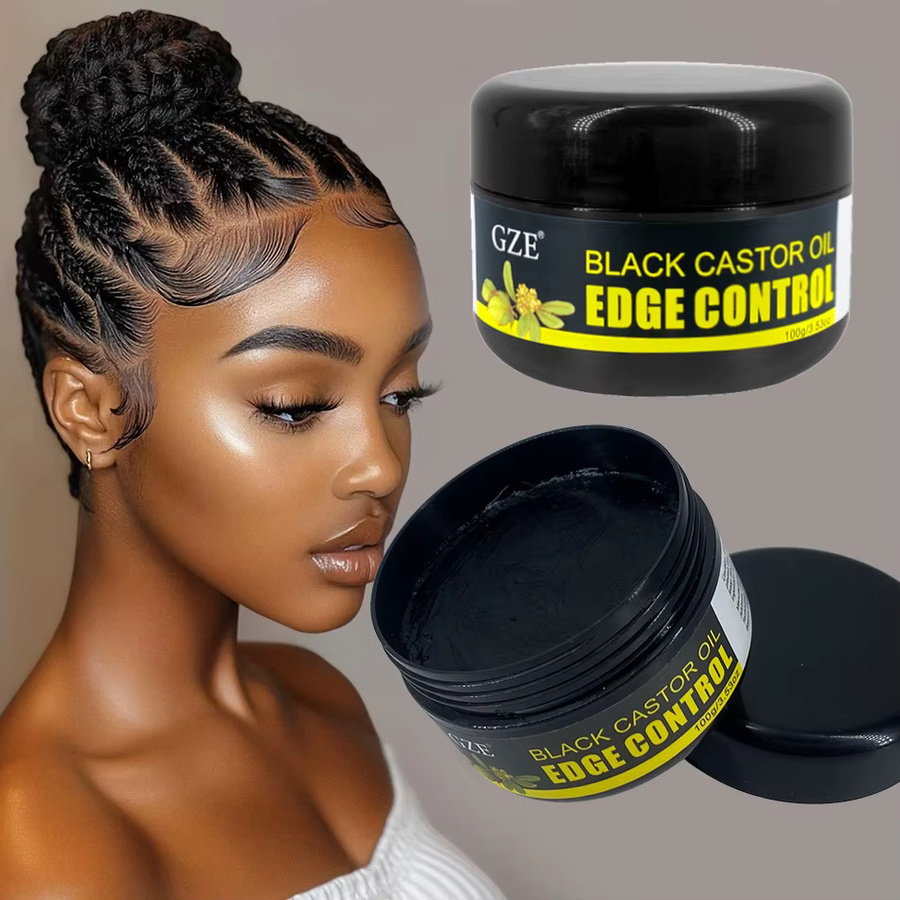 GZE African Black Castor Edge Control Haarwachsgel, Damen, Black Castor Oil & Coconut Oil - Bild 5