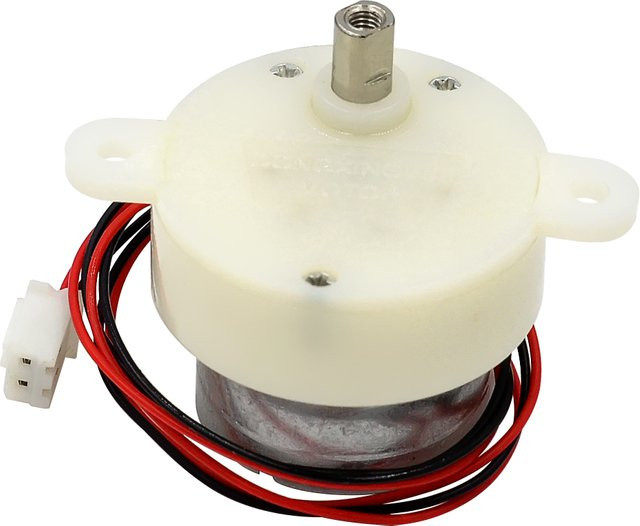 STJF Mikrogetriebemotor mit 300 Gang Kunststoffgetriebe und Metall Kurzachse, Farbe: Weiß, DC3V-6V, 5-7RPM - Bild 1