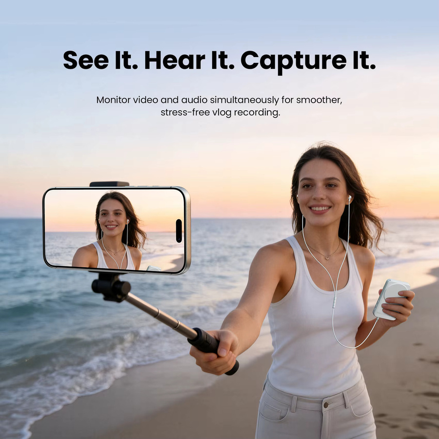 Vention Magnetischer Handy-Selfie-Monitor für drahtlose Bildschirmspiegelung, kompatibel mit iPhone 17 16 15 und Huawei Nova 13 14 - Bild 2