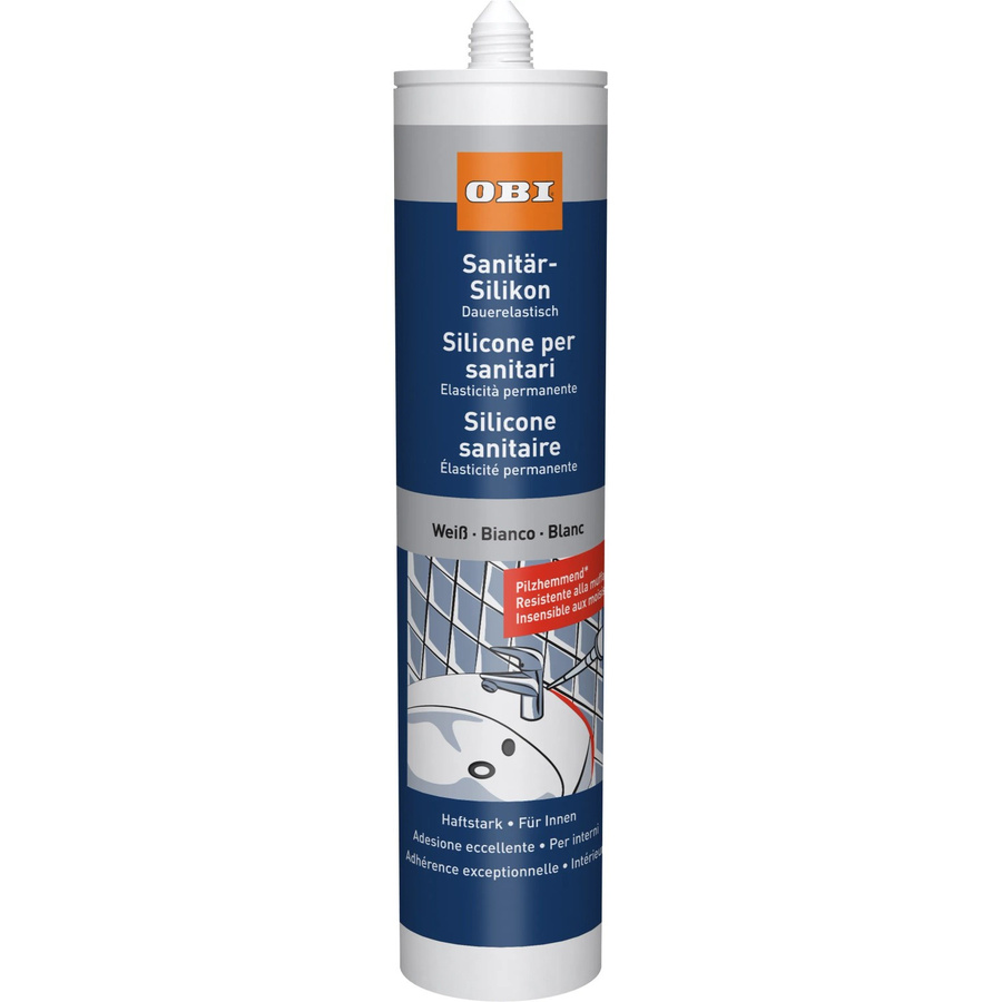 OBI Sanitär-Silikon Weiß, schimmelresistent, 310 ml - Bild 2