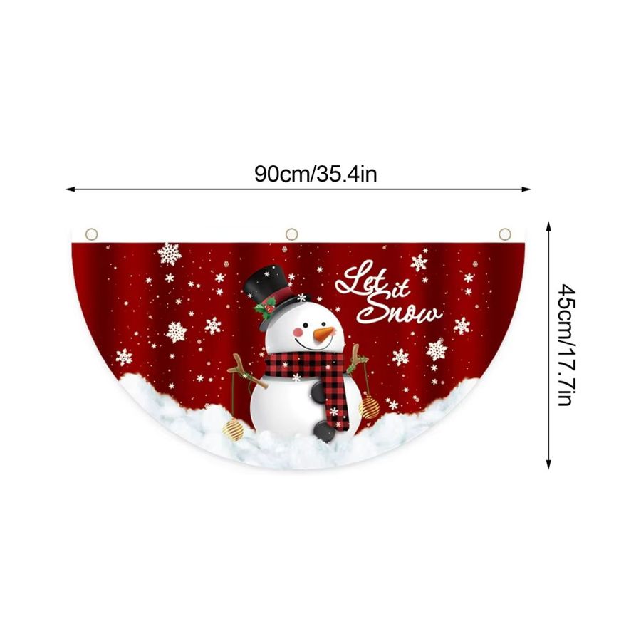 VIKAMA Fächerförmige Weihnachtsflagge als Garten-Hängebanner für deine Outdoor-Weihnachtsfeier und das neue Jahr - Bild 3