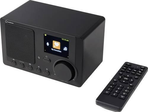 Renkforce RF-IR-MONO2 Internet Tischradio in Schwarz mit Bluetooth, Internetradio und DLNA-Funktion inklusive Fernbedienung und Weckfunktion - Bild 1