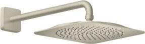 Hansgrohe Axor Citterio Kopfbrause mit Arm, quadratisch, gebürstetes Nickel, Silber - Bild 1