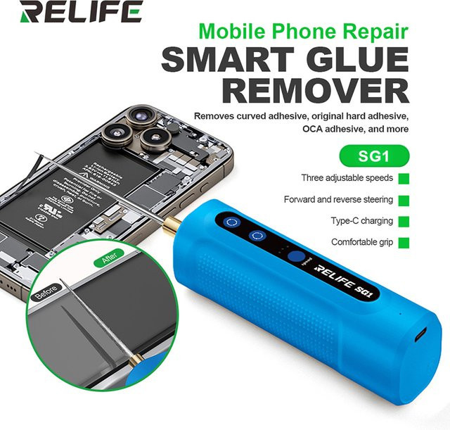 RELIFE SG1 Smart Glue Remover Bildschirmreparatur zur effizienten Klebstoffentfernung in Blau - Bild 1