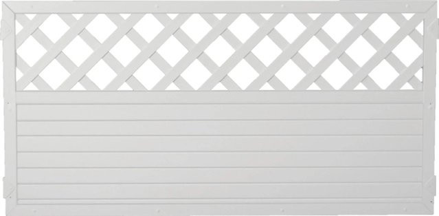 T & J Kunststoffzaun Ranki Lightline weiß B: 90 cm, H: 180 cm - Bild 1