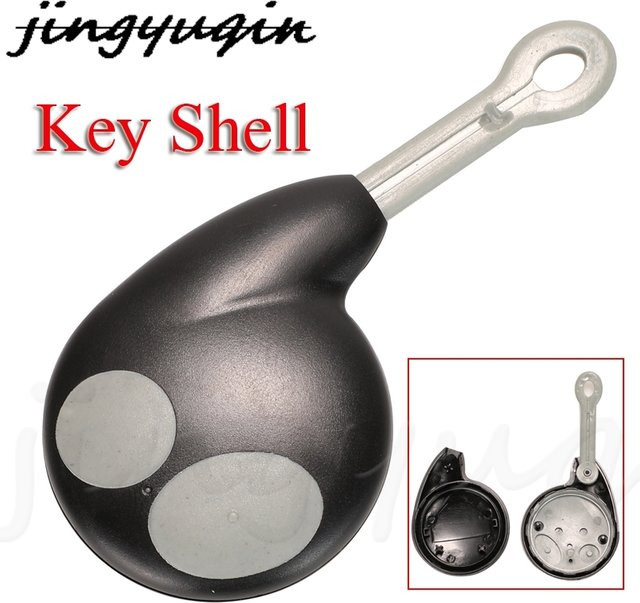 jingyuqin Ersatz-Fernbedienungs-Autoschlüsselgehäuse mit 2 Tasten in Schwarz für Toyota Cobra Alarm 7777 Smart Key Cover - Bild 1