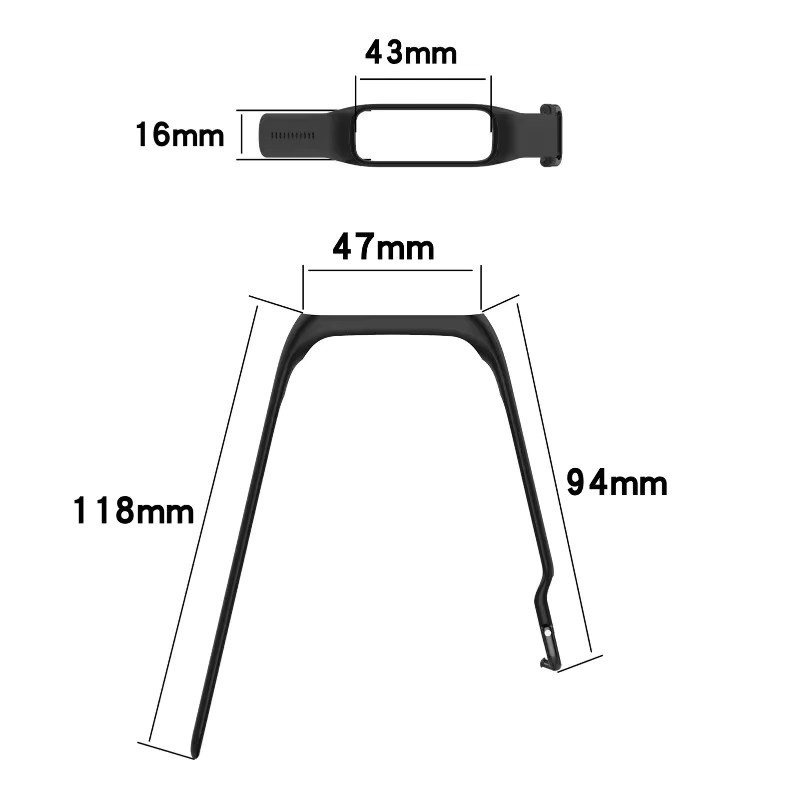 TINUORA Uhrenarmband Silikon, Samsung Galaxy Fit 2, black - Bild 3