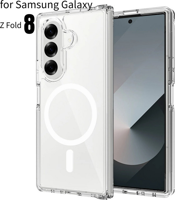 Transparente stoßfeste Handyhülle mit MagSafe und kabelloser Ladefunktion für Samsung Galaxy Z Fold 8 und Galaxy Z Fold 7 5G aus PC und TPU - Bild 1