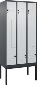 C+P Z-Spind Classic PLUS Spind mit 6 Fächern und Sicherheits-Drehriegel, Gestell aus Stahl, Grau, H x B x T: 212 x 90 x 50 cm - Bild 1
